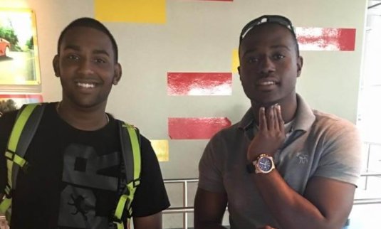 Sefton and Avinash on campus